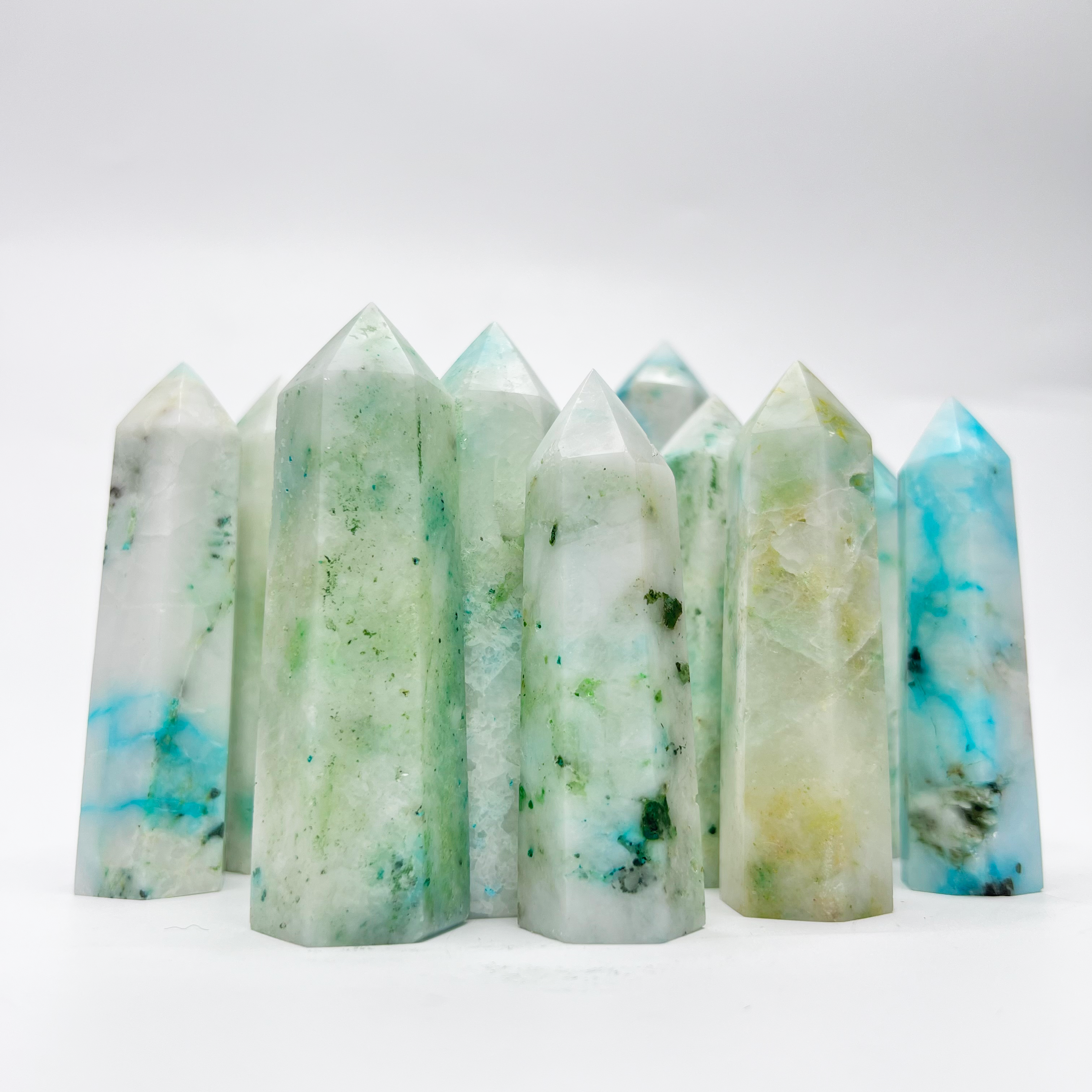 Natural Spiritual Crystal - Chrysocolla Tower