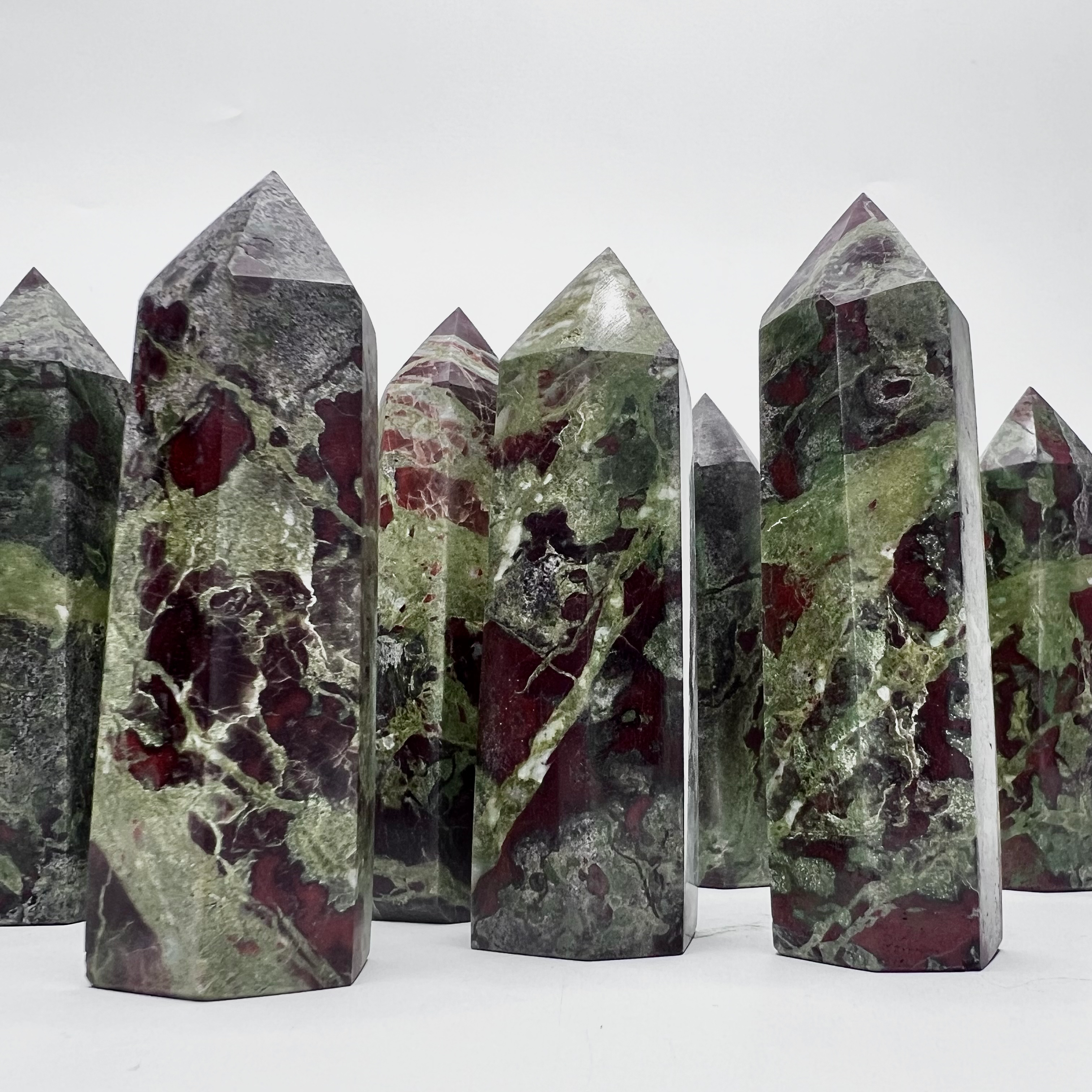 Natural Spiritual Crystal - Bloodstone Tower