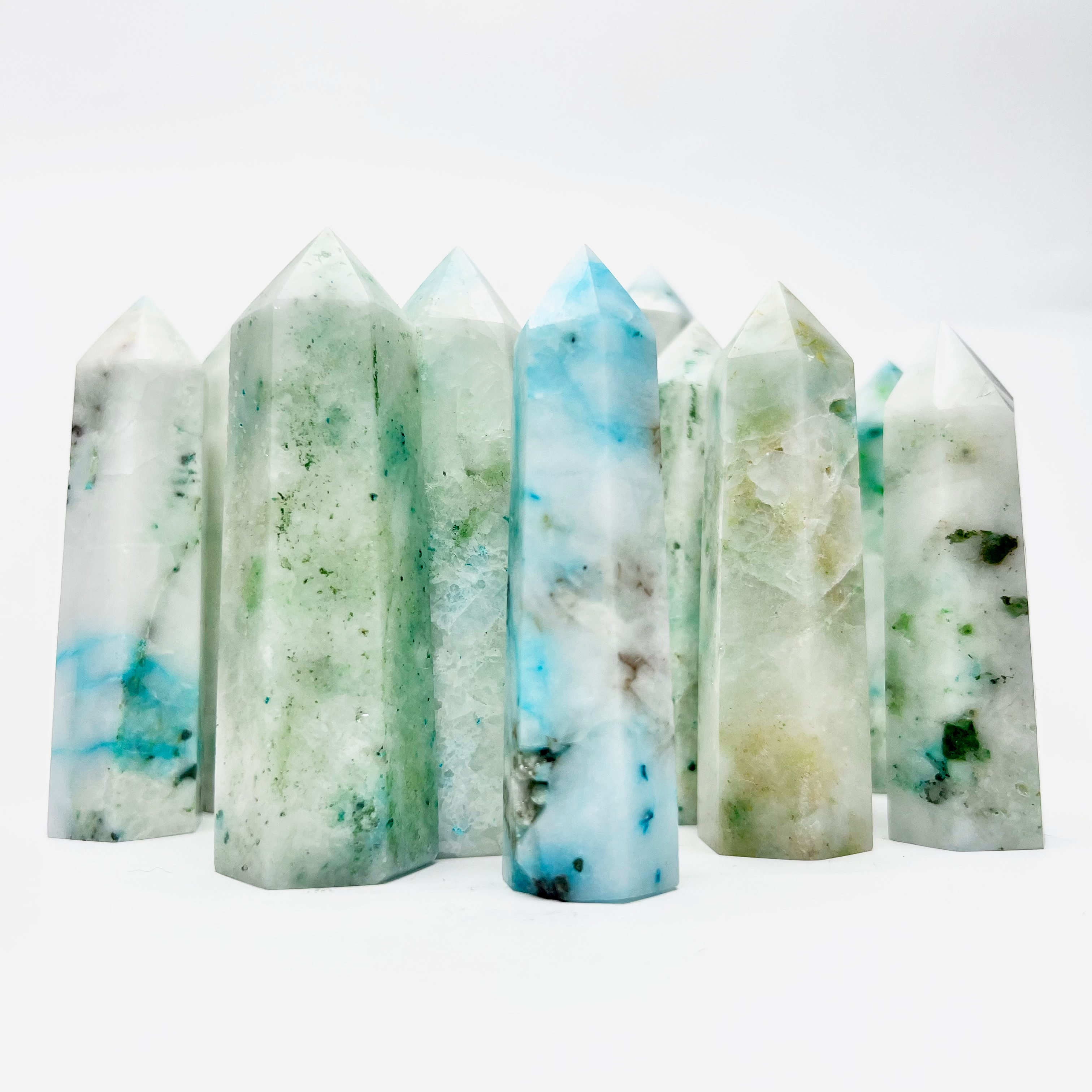 Natural Spiritual Crystal - Chrysocolla Tower