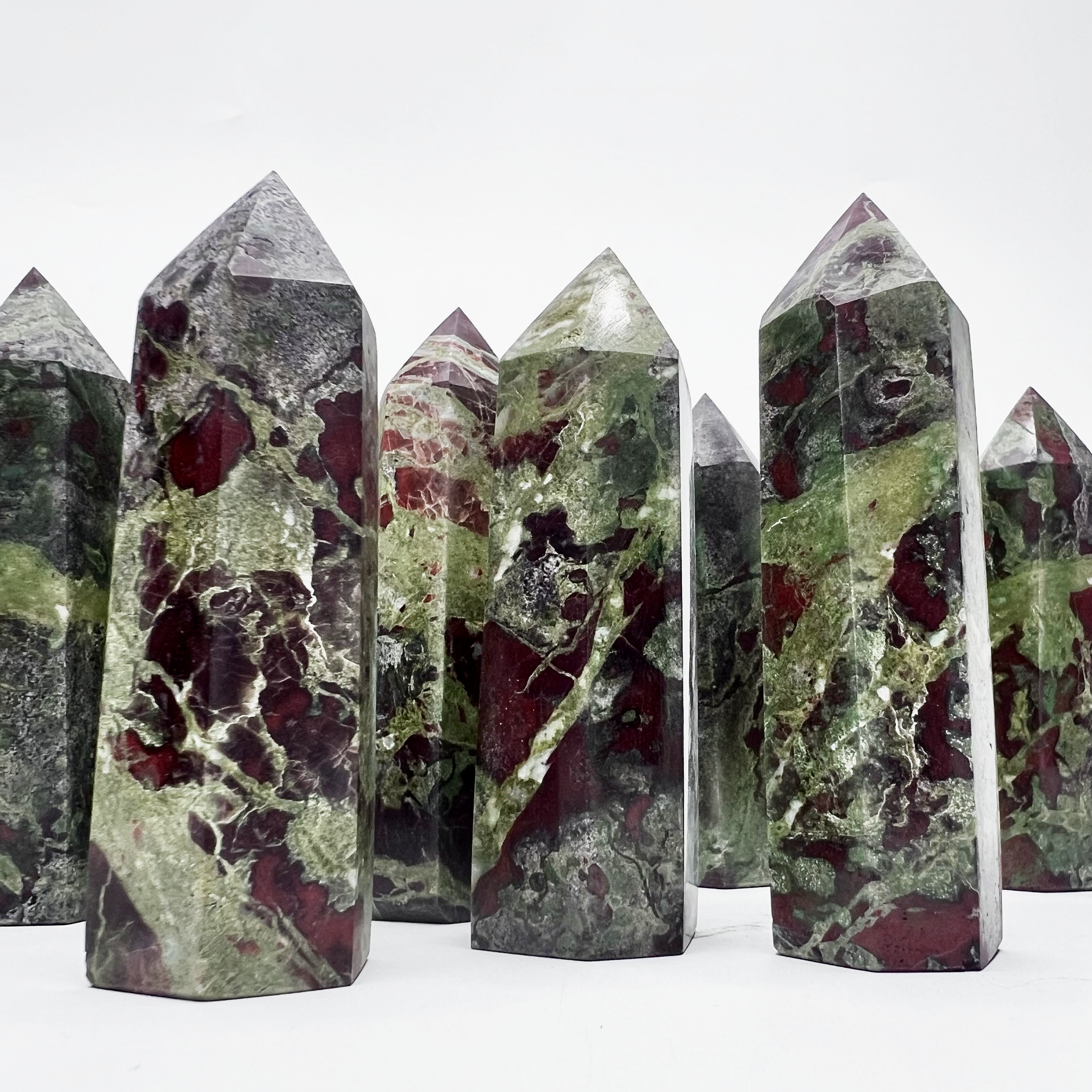 Natural Spiritual Crystal - Bloodstone Tower