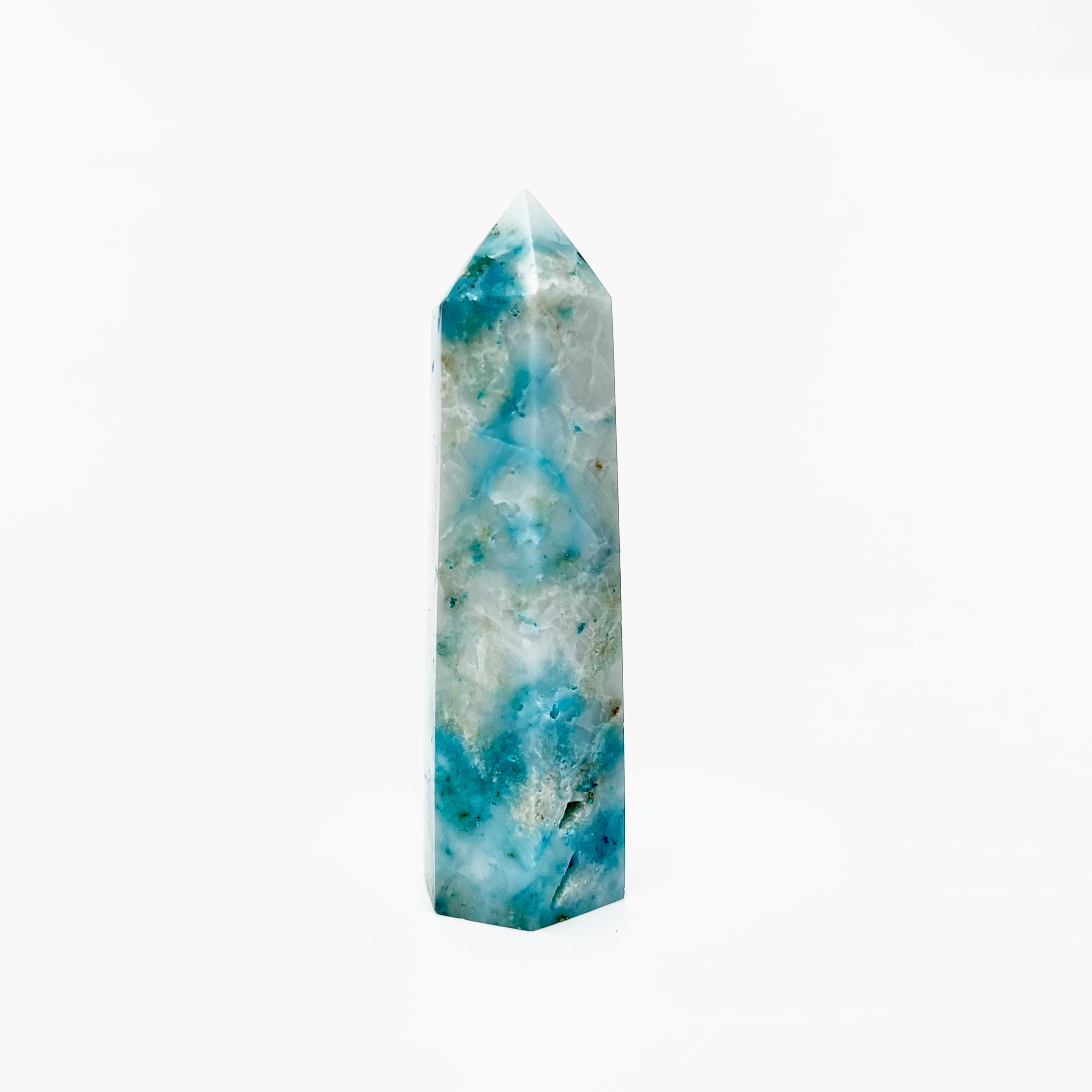 Natural Spiritual Crystal - Chrysocolla Tower