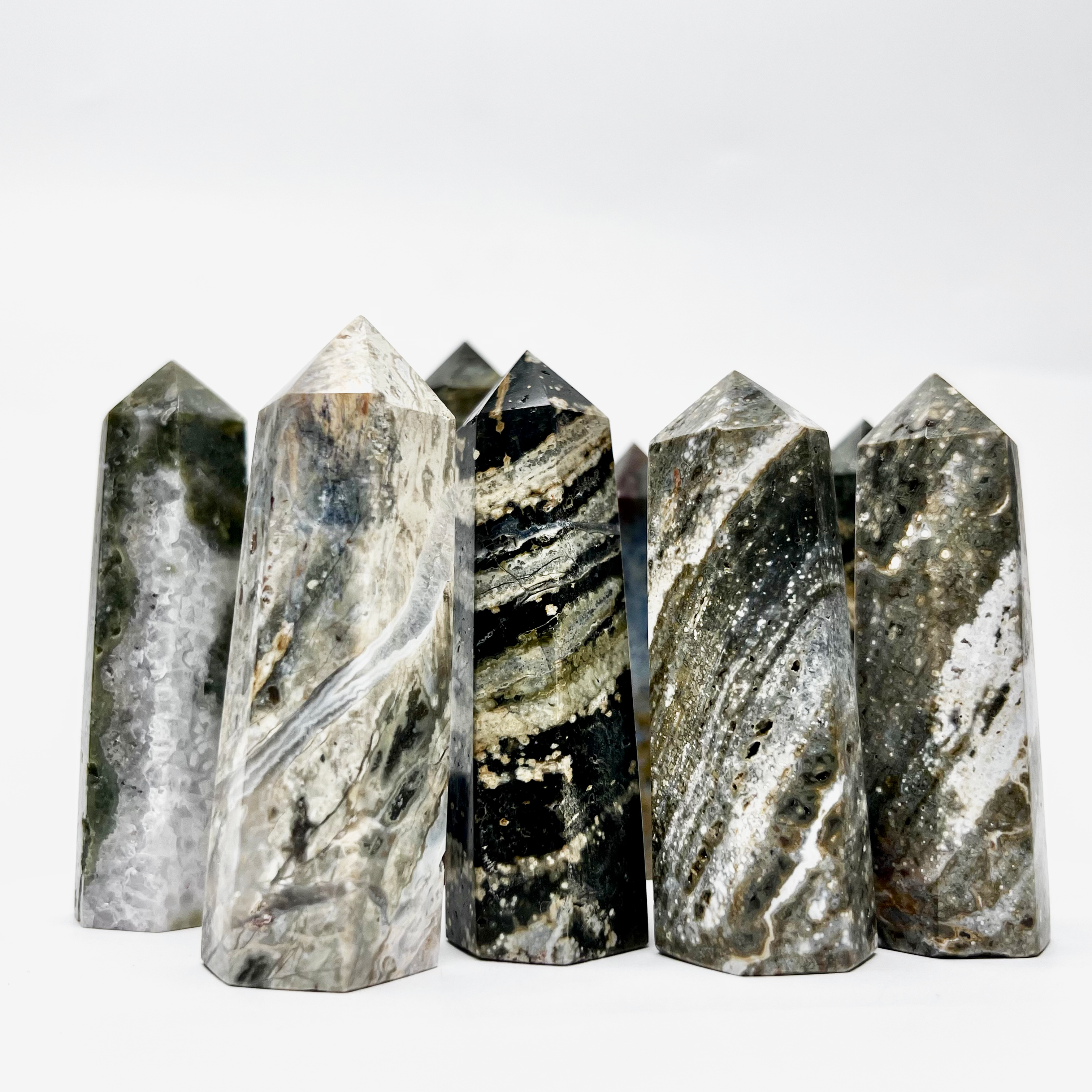 Natural Spiritual Crystal - Ocean Jasper Tower